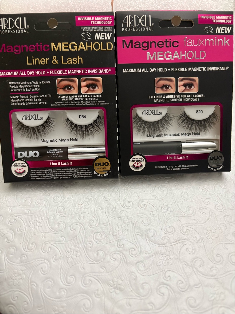 Ardell Magnetic Mega Hold Lashes & Black Adhesive Eyeliner Bundle